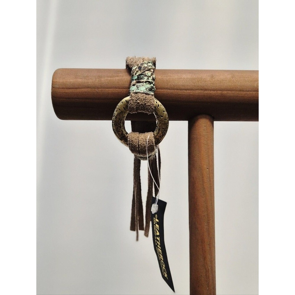 Leatherock Bracelet Western Gothic Boho Fringe Tassel Python Desert Festival